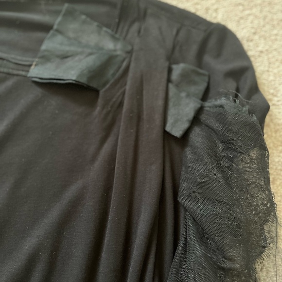 Valentino Black Ruffled Lace Blouse - Picture 6 of 9